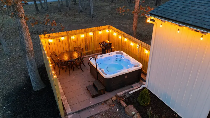Hot tub deck