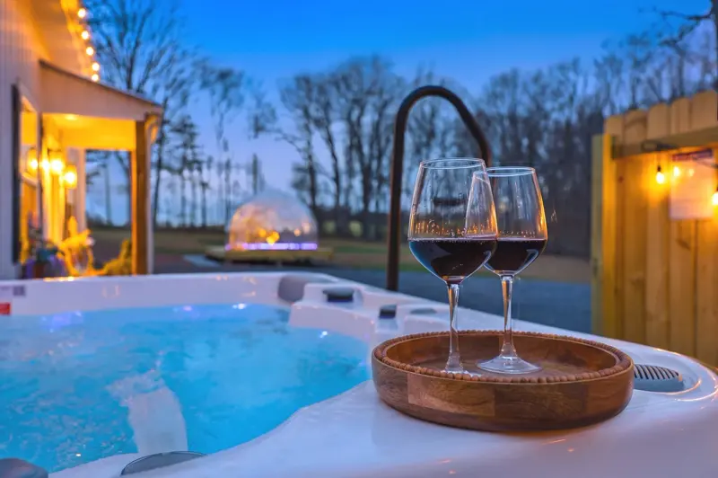 Hot tub with a view